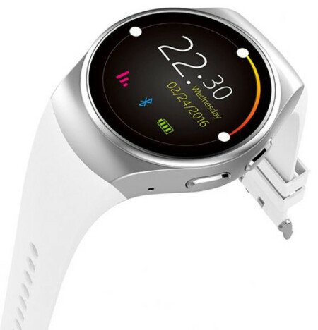 Ceas Smartwatch cu Telefon iUni KW18, Touchscreen, 1.3 Inch HD, Notificari, iOS si Android, White